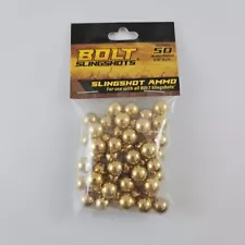 ⭐️⭐️50 Ct- Brass Plated Slingshot Ammo - 3/8" Brass Plated Balls⭐️⭐️