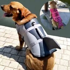 Durable Pet Dog Life Jacket Swimming Safety Vest w/ Pull Handle Puppy Lifesaver