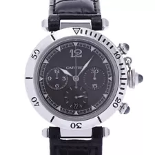 CARTIER Pasha Chronograph PlatinumBezel Current Sale gray 800000111123000