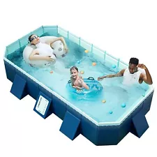 Non-Inflatable Children' and Adults' Outdoor Swimming Pool, Foldable, Hard Pl...