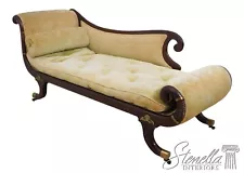 65437EC: French Empire Vintage Mahogany Small Chaise Lounge