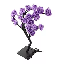 Rose Tree Lights Light up Rose Tree Room Decor for Women 33X16X6CM Purple