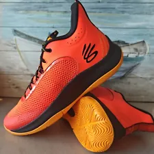 Under Armour Curry 3Z6 Size 12.5 Men/14W Basketball Shoes Red Black Yellow New