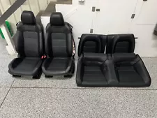 2015-2017 Ford Mustang GT Black Leather Front & Rear Seats - OEM