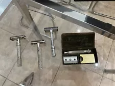 4 Vintage Safety Razors Lot