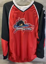 AHL Cleveland Lake Erie Monsters VIP Jersey SZ 48 Hockey Embroidered Red