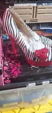 Qupid Zebra Print Heel Size 11