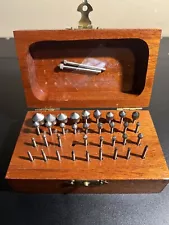 Set of Carbide Drill Bits for Jewelry 37 pcs in a wooden box