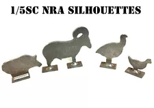 1/5sc. NRA/IHMSA Metallic Silhouette Targets - 4pc. Small Bore Rifle Knock-overs