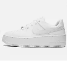 Nike Air Force 1 Sage Low Triple White Sneakers AR5339-100 Womens Size