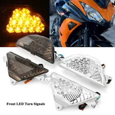 Front LED Turn Signals Light For KAWASAKI Ninja ZX-6R NINJA 250 300 400 650 1000