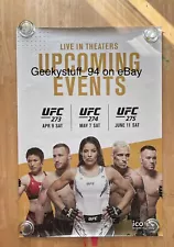 UFC 273 UFC 274 UFC 275 DS Theatrical Movie Poster 27x40