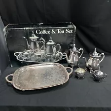 Leonard Silver Plated Coffee Tea Set In Box