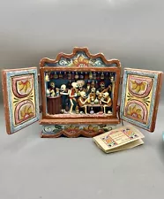 Vintage Nicario Jimenez Quispe Retablo Day Of The Dead Cantina