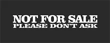 NOT FOR SALE FUNNY Graphic Vinyl Decal Sticker EURO Funny Jap Van Car