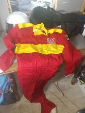 Vtg NHRA Race Suit Helmet And Bag Simpson McDonald's Winston Drag Racing