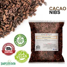 Raw Cacao / Cocoa Nibs 5 lb 100% Pure Natural Raw Chocolate Arriba Nacional Bean