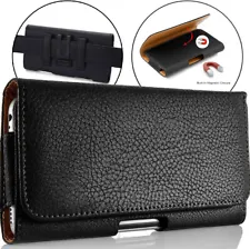 For Motorola DROID Turbo 2 Phone Case Leather Belt Holster Clip Pouch Cover