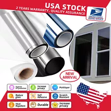 One Way Mirror Window Film Heat UV Reflective Privacy Tint Foil for Home Office