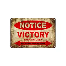 VICTORY Motorcycles Parking Sign Vintage Retro Metal Decor Art Shop Man Cave Bar