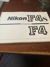 Nikon F4s F4 Camera Instructional Manuals Very RARE Excellent Condition