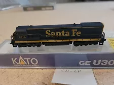 N Scale Locomotive For Sale. Kato GE U30C. Santa Fe Paint Scheme