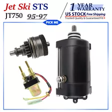 Starter for Kawasaki JT750 Jet Ski STS 1995-1997 With Bendix&Relay (For: 1996 Kawasaki Jet Ski STS)