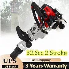 32.6cc 2-Stroke Gas Powered T-Post Driver Gasoline Fence Pile Driver Jack Hammer