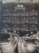 2019 Gateway Classic Cars Caffeine & Chrome Calendar Poster 24"x18" Car Museum