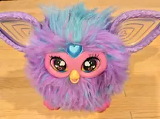 Hasbro Furby Purple Plush Tie Dye Interactive Toy 2023 Glowing Ears Tested/Works