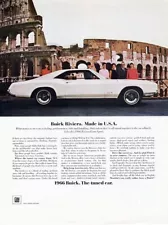 BUICK RIVIERA Gran Sport 1966 White Auto Car Ad Two Door