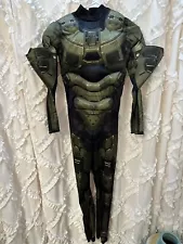 Halo Master Chief Padded Child Boys XL Costume Halloween Dress up Deluxe Mask 3D