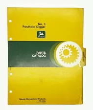 1978 John Deere Posthole Digger Parts Catalog Outside Products PC-1255