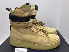 NEW NIKE SF AF1 AIR FORCE 1 SIZE 10 US MEN GOLD / WHEAT 864024-700