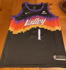 Devin Booker Phoenix Suns City Edition The Valley #1 Jersey Medium 48