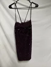 New ListingIntimately Free People That Girl Sequin Slip Dress in Fig Jam