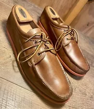 Men’s QUODDY Hand Sewn Boat Shoes Moccasins Size 12 Made In USA Pre Owned