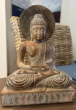 Buddha Statue Sculpture Zen ð§ Garden Decoration Meditating 7”tall