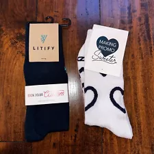 NEW Sock Club Custom Socks Lot of 2 NEW Funny 2 Pair Cotton, Fun Cute Love