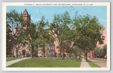 Postcard North Carolina Charlotte Johnson Smith University For Colored Men 1938