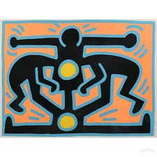 KEITH HARING ORIGINAL GRAPHIC COLOR PRINT POP ART GROWING 1988 USA VP: €91211*