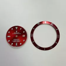 Rolex After-Market Serti Diamond Dial & Bezel Insert 16610 Submariner 40mm Red