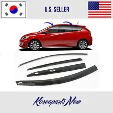 SMOKED DOOR WINDOW VISOR DEFLECTOR fits for HYUNDAI ACCENT HATCHBACK 2012-2017 (For: Hyundai Accent)