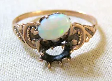 Fancy Antique VICTORIAN 10k Gold and Opal Ladies AS-IS RING for Repair Size 4.25