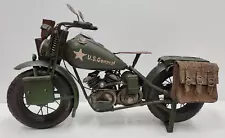 Harley Davidson WLA WW II Tin Replica Model Motorcycle U.S. Army General