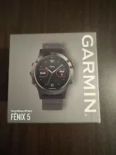 NEW Garmin Fenix 5 - Smartwatch 47mm Slate gray with Black Band - 010-01688-00