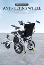 Electric Wheelchair Power Wheel chair Lightweight Mobility Aid Folding Foldable