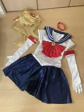 Sailor Moon Cosplay Set with Wig M size Premium Bandai From Japan Used