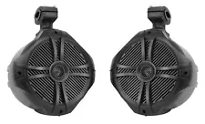 Pair Rockville RWB90B Black 8" 300w Marine Wakeboard 360° Swivel Tower Speakers