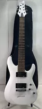 Schecter Guitar C-7 Deluxe Seven-String Electric Guitar Satin White W/soft case